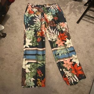 Zara tropical printed pants